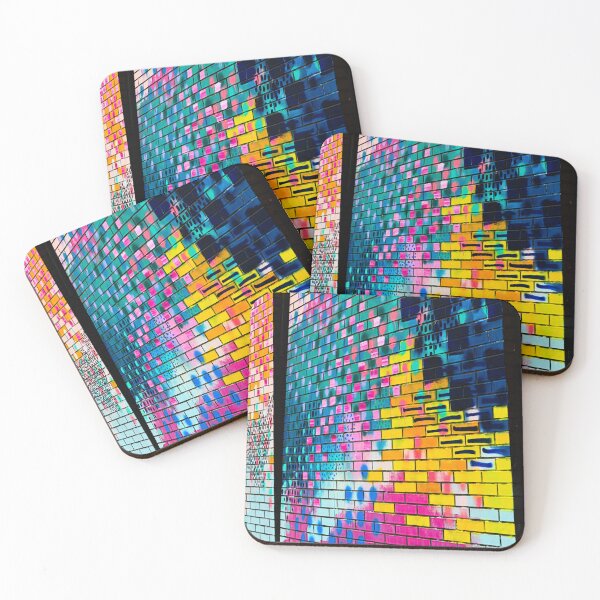 Item preview, Vibrant Abstract Painted Brick Wall Shadows designed and sold by Amitphotos.