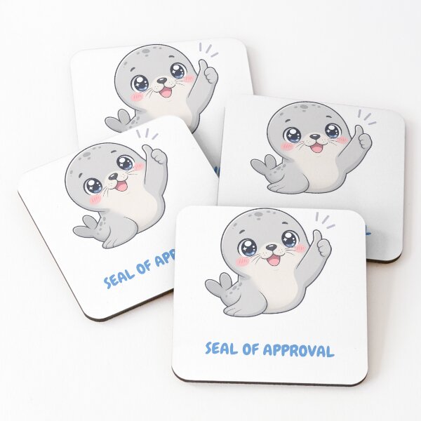 Item preview, Seal of Approval Cute Kawaii Seal designed and sold by BoosterShop.