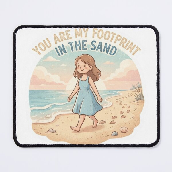 Item preview, You Are My Footprint Beach Sticker designed and sold by Imaginarium of Chaos falcon88 .