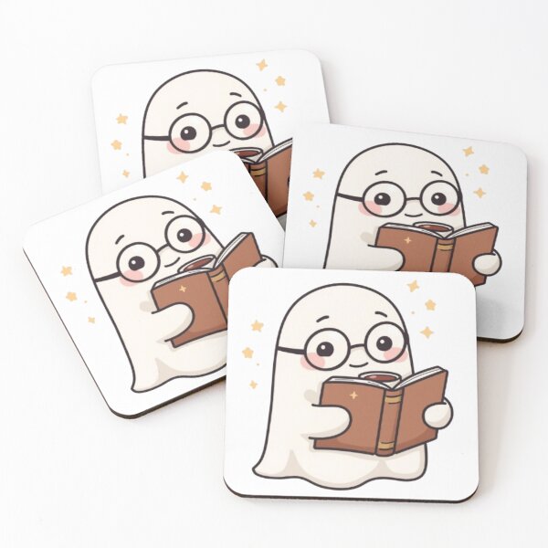 Item preview, Cute Ghost Reading Book Kawaii Sticker | Cozy Book Lover Ghost designed and sold by Stylestickers55.