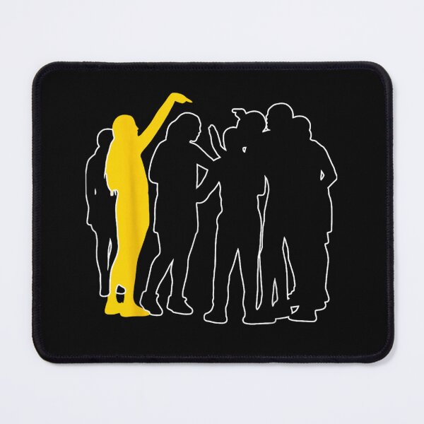 Item preview, Yellow Leader Standing Out From Crowd Silhouette Teamwork Leadership Concept Art designed and sold by NgumohaLanke.