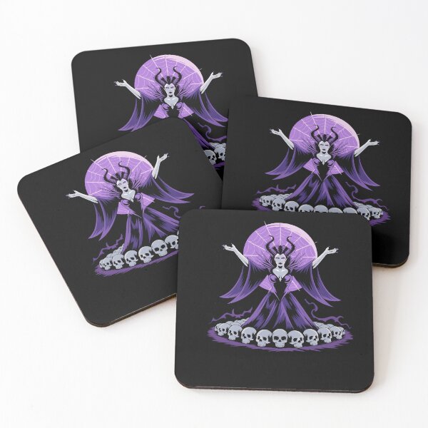 Item preview, Dark Sorceress Queen With Skulls And Purple Moon Gothic Halloween Witch designed and sold by yoddel.