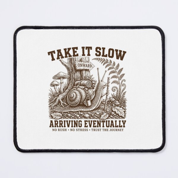 Item preview, Take It Slow Snail Vintage Nature Illustration designed and sold by SiarheiYur.