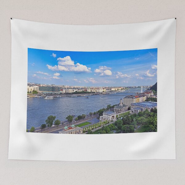 Item preview, Varkert Bazar and Elisabeth bridge cityscape in Budapest,Hungary designed and sold by goceris.