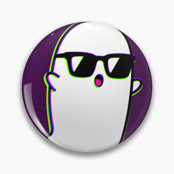 Item preview, Kawaii Glitch Ghost with Glasses | Spooky Cute Aesthetic RGB designed and sold by AstronautMerch.
