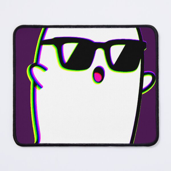 Item preview, Kawaii Glitch Ghost with Glasses | Spooky Cute Aesthetic RGB designed and sold by AstronautMerch.