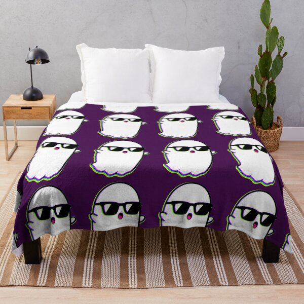 Item preview, Kawaii Glitch Ghost with Glasses | Spooky Cute Aesthetic RGB designed and sold by AstronautMerch.