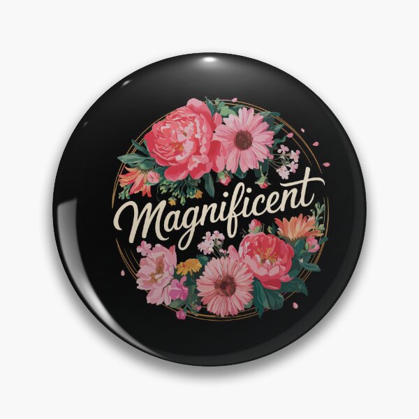 Item preview, Magnificent Floral Bouquet Peony Daisy Flower Wreath Magnificent Typography designed and sold by yoddel.