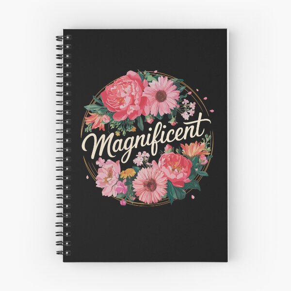 Item preview, Magnificent Floral Bouquet Peony Daisy Flower Wreath Magnificent Typography designed and sold by yoddel.