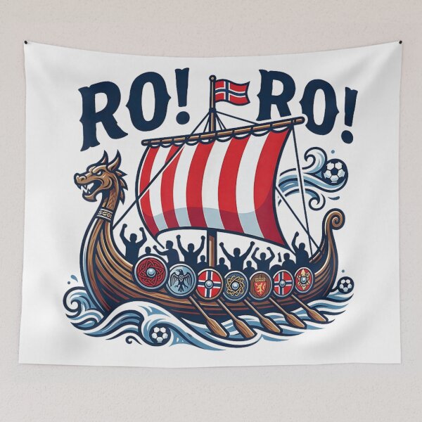 Item preview, Ro Ro Norway Viking Dragon Longship Nautical Runes Shield Sports Voyage designed and sold by PhocoNibict.