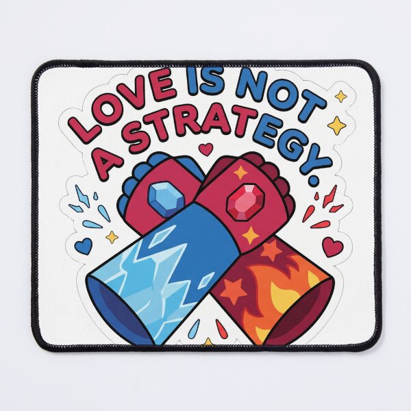 Item preview, Garnet Love Is Not A Strategy Quote Gauntlets designed and sold by 0Zetgest.