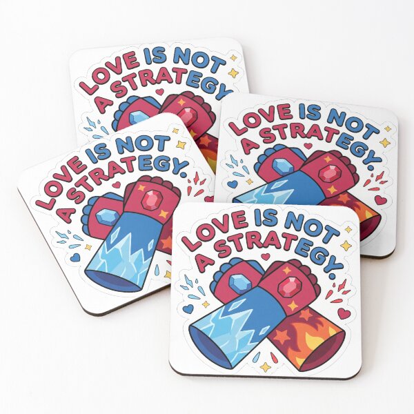 Item preview, Garnet Love Is Not A Strategy Quote Gauntlets designed and sold by 0Zetgest.