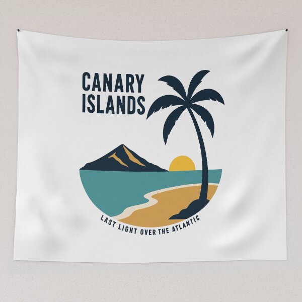 Item preview, Canary Islands Palm Tree Sunset Atlantic Ocean designed and sold by Lyfeinsights.