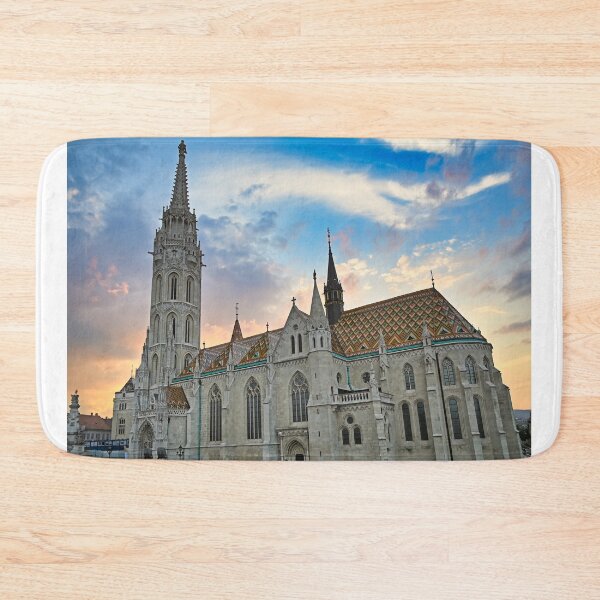 Item preview, The Matthias church in sunset in Budapest Hungary designed and sold by goceris.