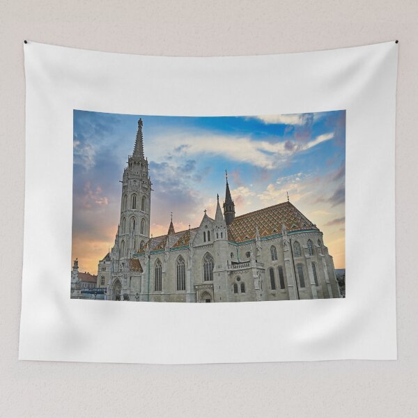 Item preview, The Matthias church in sunset in Budapest Hungary designed and sold by goceris.
