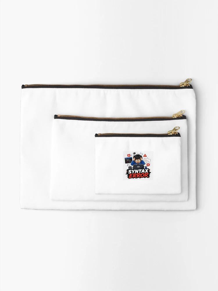 Thumbnail 2 of 4, Zipper Pouch, Syntax Error Funny Programmer designed and sold by BrainBuckets.