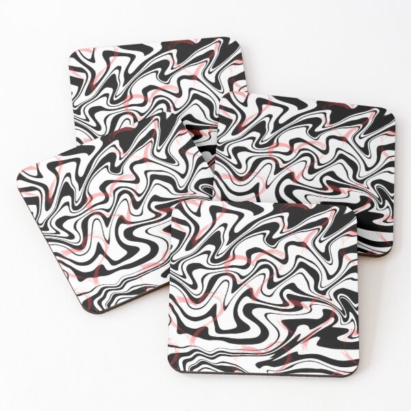 Item preview, Red Hearts on B&W Marble Swirl designed and sold by TOM JACK.