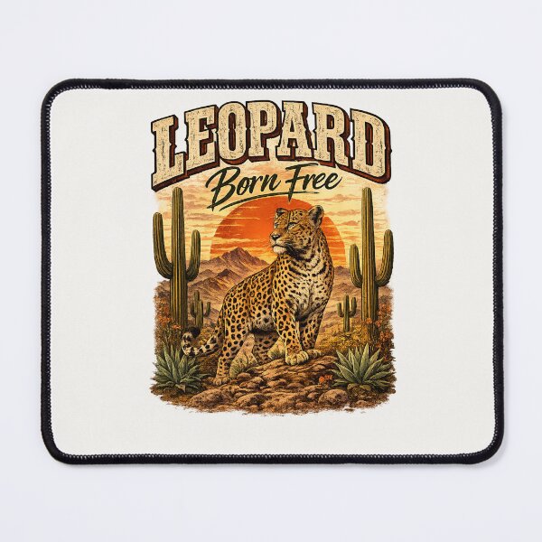 Item preview, Leopard Born Free – Vintage Desert Sunset Wildlife designed and sold by annenambiro.