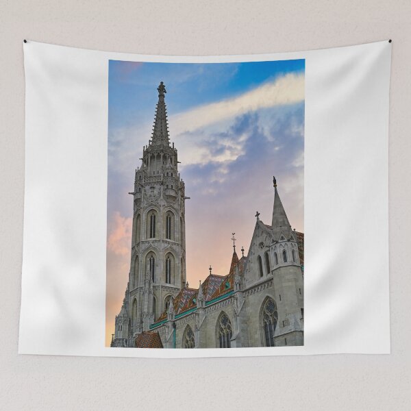 Item preview, The Matthias church bell tower in sunset, Budapest, Hungary designed and sold by goceris.