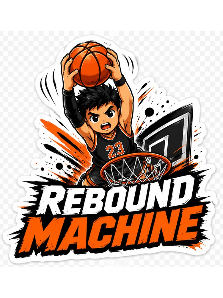 Thumbnail 4 of 4, iPhone Case, Rebound Machine Basketball Sticker designed and sold by BrainBuckets.