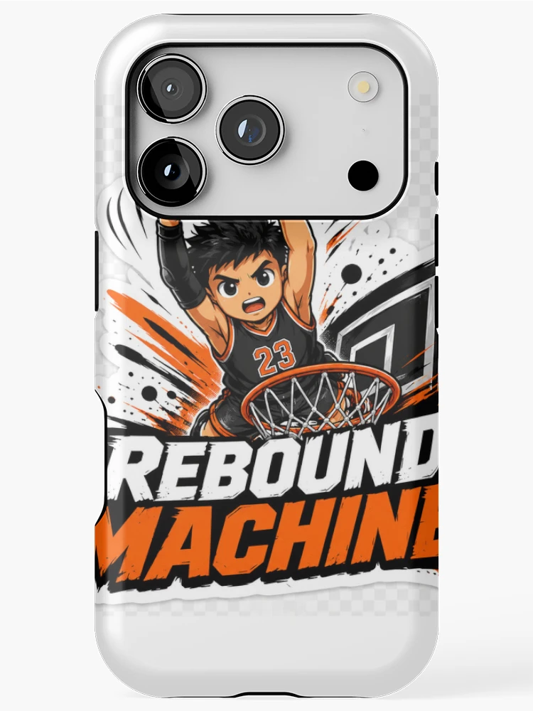 Thumbnail 1 of 4, iPhone Case, Rebound Machine Basketball Sticker designed and sold by BrainBuckets.