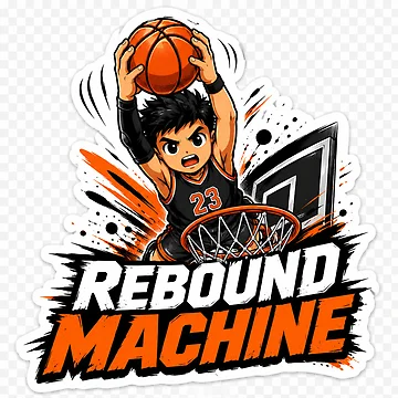 Artwork thumbnail, Rebound Machine Basketball Sticker by BrainBuckets