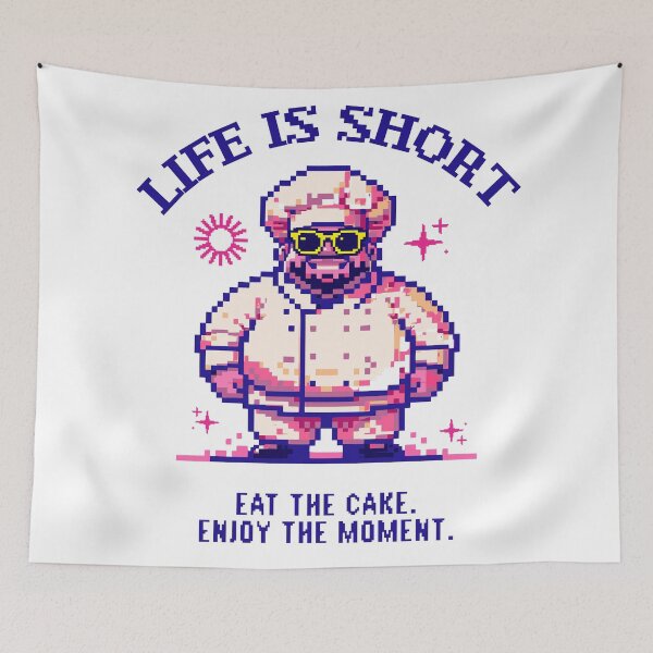 Item preview, Enjoy The Life - Pixel Pop Art designed and sold by Twosided.