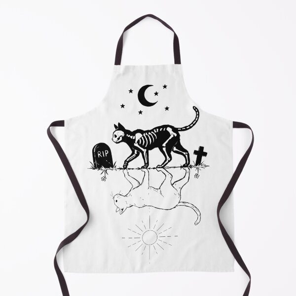 Item preview, Day and Night Cat Mirror Illustration designed and sold by SakuraHaven.