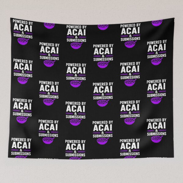 Item preview, Powered by Açaí and Submissions Funny Brazilian Jiu-Jitsu  designed and sold by TheEP.