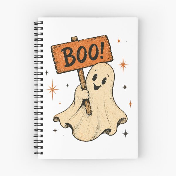 Item preview, Vintage BOO Ghost | Retro Halloween Ghost | Mid-Century Halloween Art designed and sold by Rewind Society.
