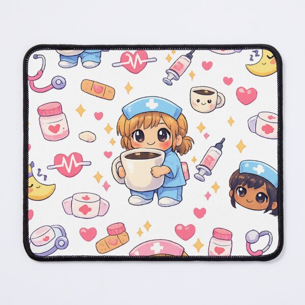 Item preview, Kawaii Nurse Pattern Shirt – Cute Night Shift Medical Humor Design designed and sold by Shadowframe Studios.