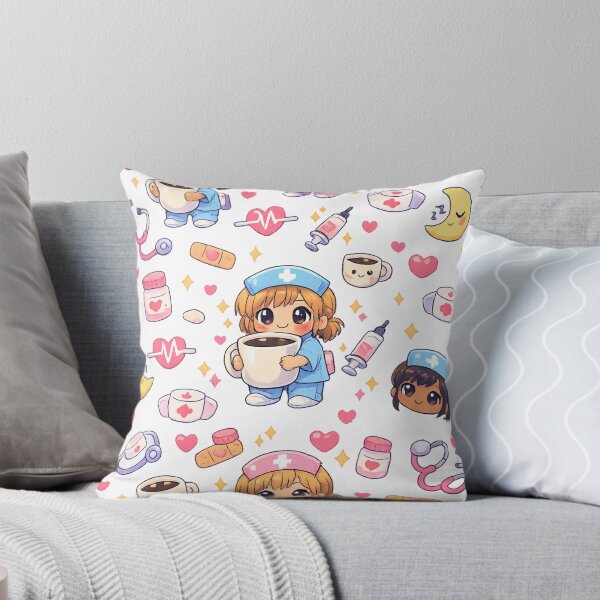 Item preview, Kawaii Nurse Pattern Shirt – Cute Night Shift Medical Humor Design designed and sold by Shadowframe Studios.