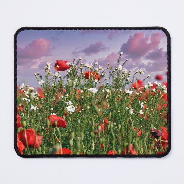 Item preview, Sunset over poppies flower meadow, spring season designed and sold by goceris.