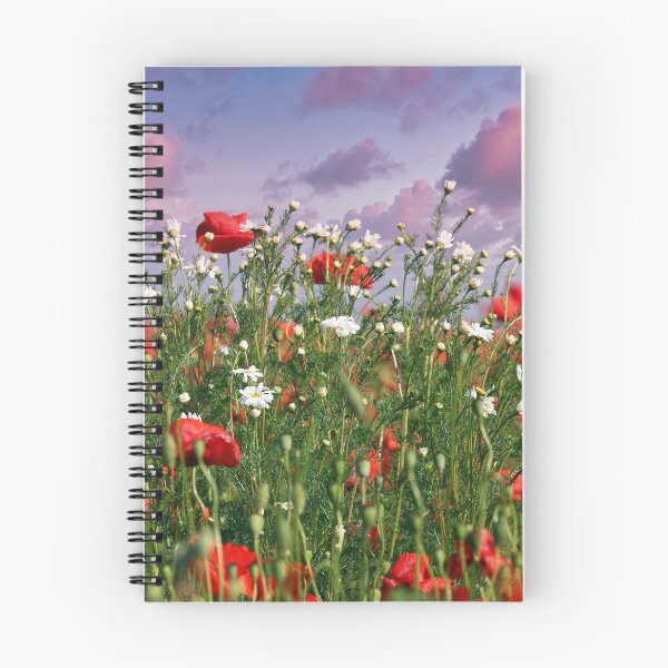 Item preview, Sunset over poppies flower meadow, spring season designed and sold by goceris.