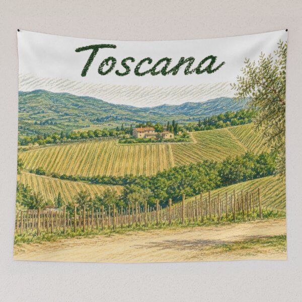 Item preview, Tuscany – Chianti vineyards and Italian hills designed and sold by JOANNASKAH.
