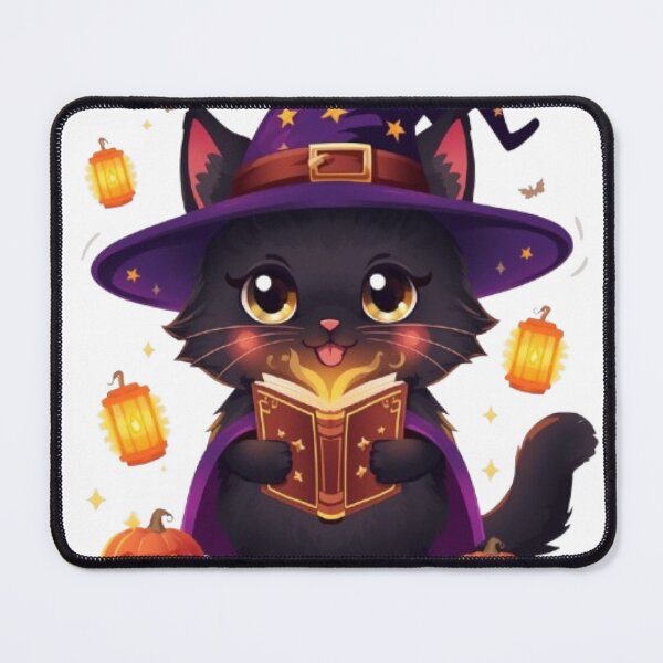 Item preview, Cute Black Cat Witch Deluxe Sticker | Kawaii Halloween Cat Gift designed and sold by Stylestickers55.
