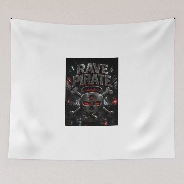 Item preview, Rave Pirate T-shirt designed and sold by DAX4ART.