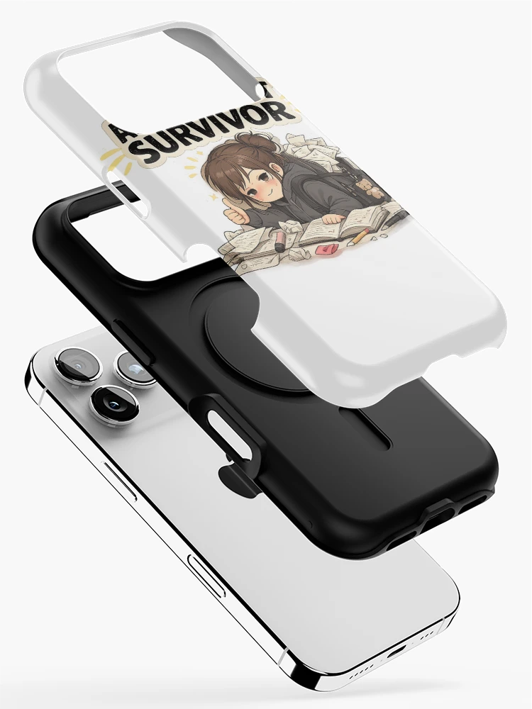 Thumbnail 2 of 4, iPhone Case, Assignment Survivor Student Humor Sticker designed and sold by BrainBuckets.