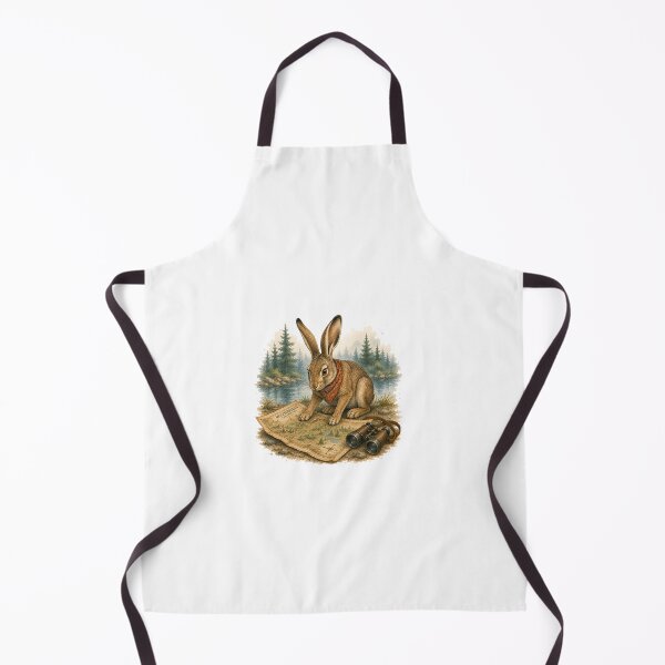 Item preview, Rabbit Studying Wilderness Map Hiking Adventure designed and sold by AQUILAKREO.