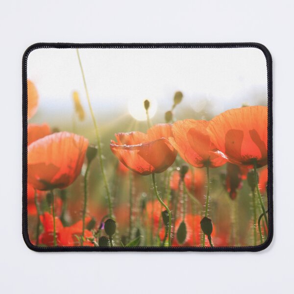 Item preview, Poppies flower with sun rays in the background, spring season designed and sold by goceris.