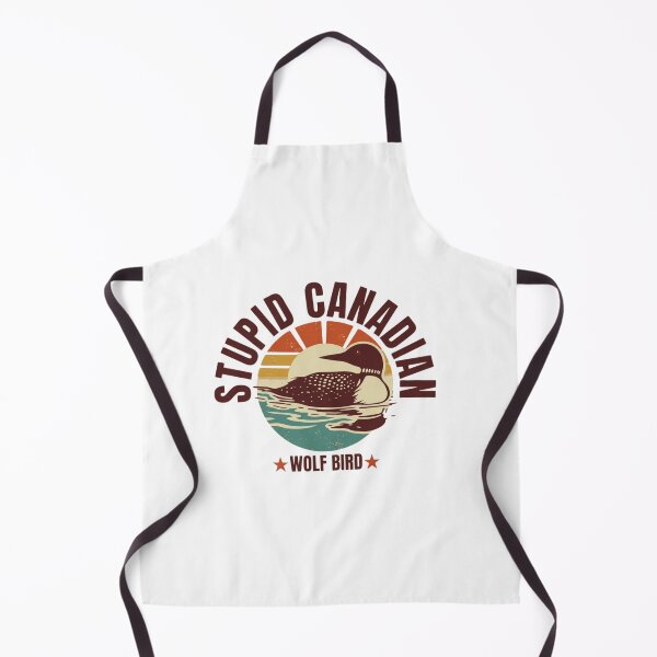 Item preview, Stupid Canadian Wolf Bird Retro Loon Sunset designed and sold by SiarheiYur.