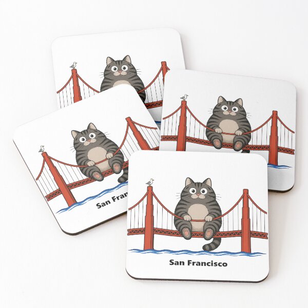 Item preview, Cat San Francisco Bridge designed and sold by adnane1081.