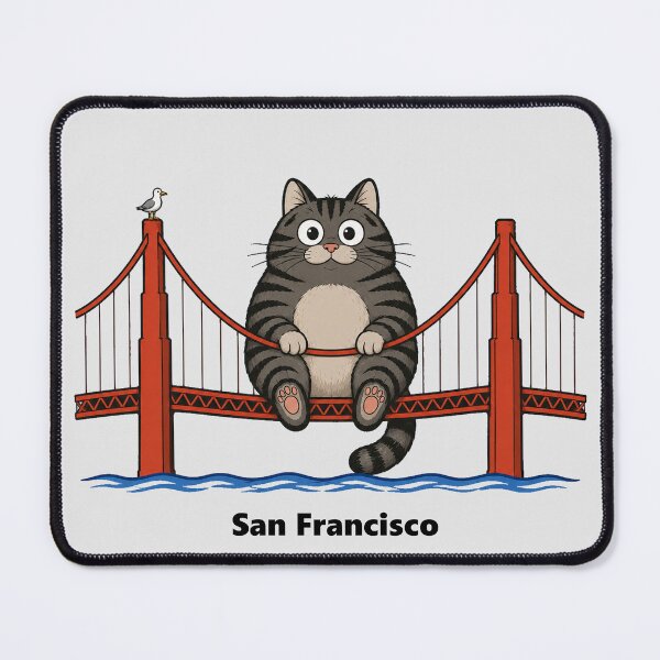 Item preview, Cat San Francisco Bridge designed and sold by adnane1081.