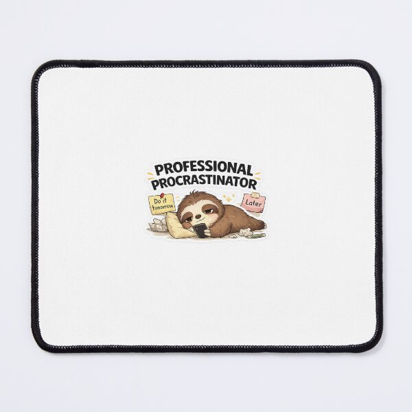 Item preview, Professional Procrastinator Funny Sloth Sticker designed and sold by BrainBuckets.
