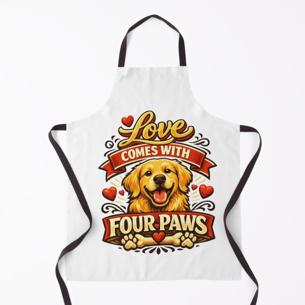Item preview, Love Comes With Four Paws Golden Retriever Puppy Valentine Dog Lover Design designed and sold by Sahil Randhawa.