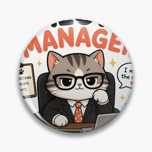 Item preview, Meow Manager Funny Cat  designed and sold by BrainBuckets.