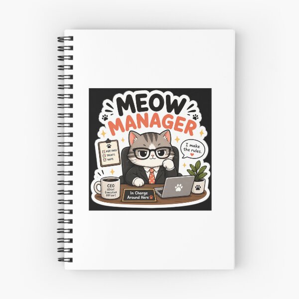 Item preview, Meow Manager Funny Cat  designed and sold by BrainBuckets.