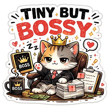 Artwork thumbnail, Tiny But Bossy Cute Cat  by BrainBuckets