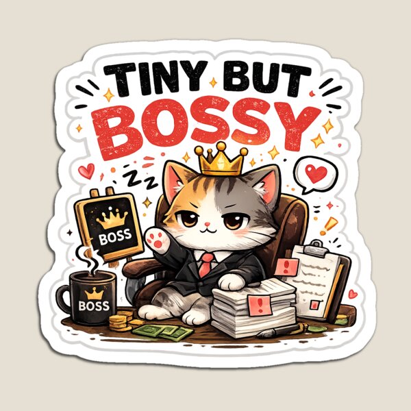 Item preview, Tiny But Bossy Cute Cat  designed and sold by BrainBuckets.