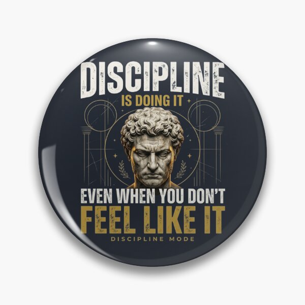 Item preview, Discipline Is Doing It Even When You Don't Feel Like It Marcus Aurelius Bust designed and sold by LowBatteryStudio ⭐.
